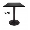 lot de 20 tables 60x60cm
