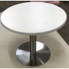 table basse pied inox