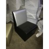 Chauffeuse 45 cm dossier argent