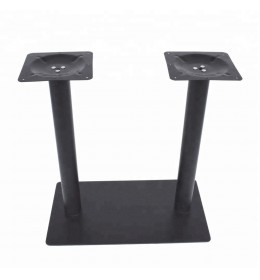 Pied de table pour plateau rectangulaire en acier noir ultra plat