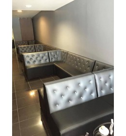 Banquette chicha avec bouton sur mesure